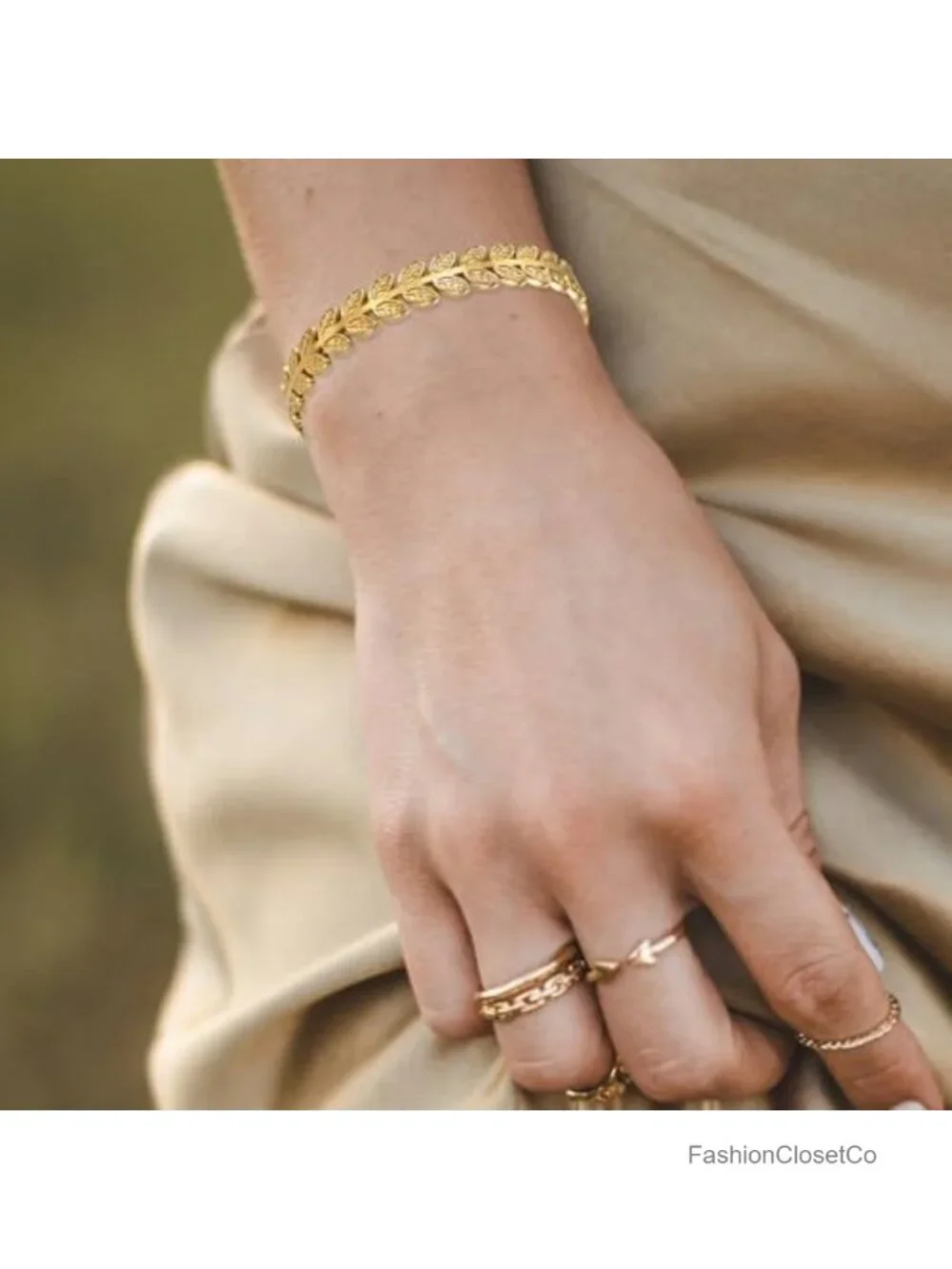 Chunky Open Cuff Bracelet Hollow Wide Gold Plated Stainless Steel